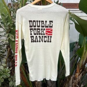 Vintage 1970s Healthknit Double Fork Ranch Thermal Henley M (Fits XS/S)